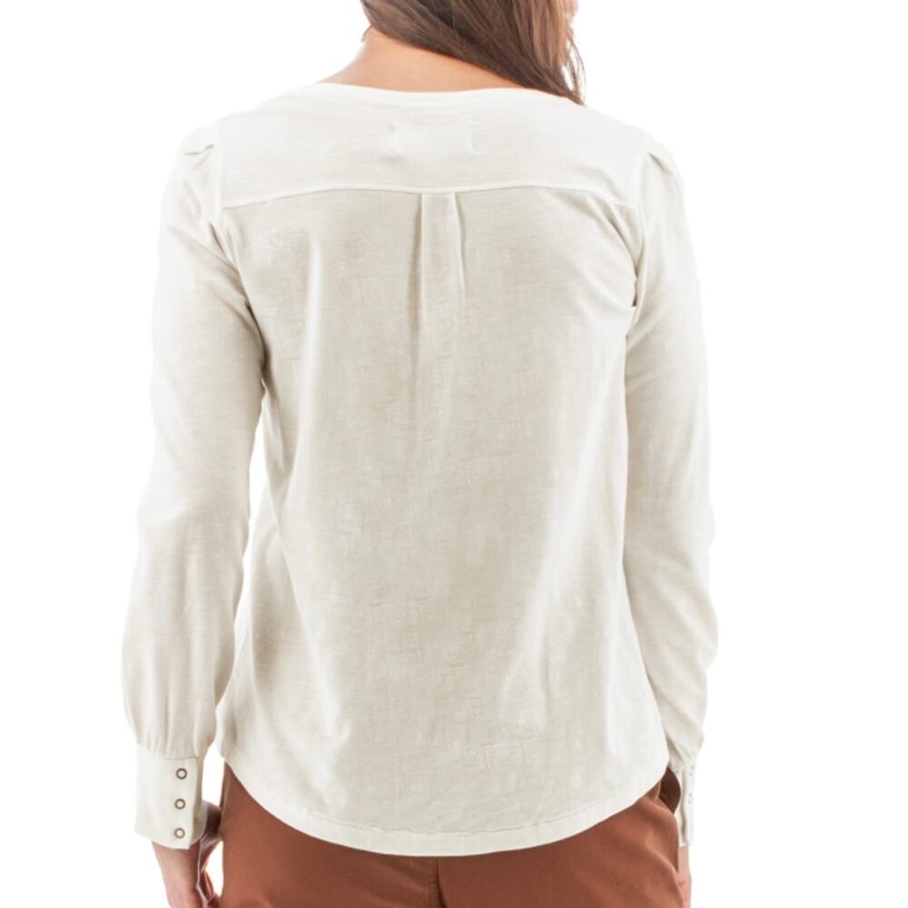 AVENTURA Organic Cotton Long Sleeve Shirt Women's Size L White Top - Picture 2 of 16